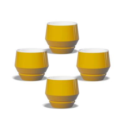 Maniko Tasse Cappuccino 205ml Gelb 4er Set
