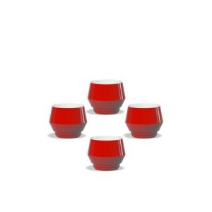 Maniko Tasse Espresso 70ml Rot 4er Set