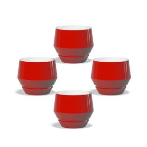 Maniko Tasse Cappuccino 205ml Rot 4er Set