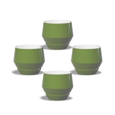 Maniko Tasse Cappuccino 205ml Grün 4er Set