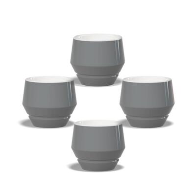 Maniko Tasse Cappuccino 205ml Grau 4er Set
