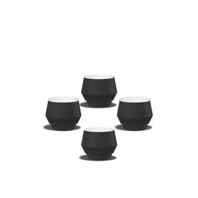 Maniko Tasse Espresso 70ml Schwarz matt 4er Set