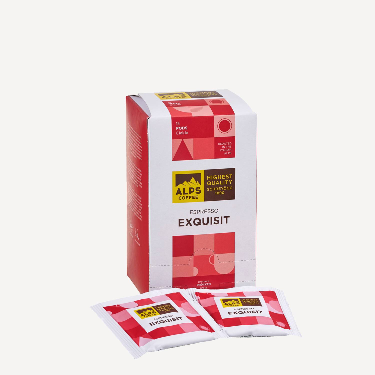 Alps Coffee Portionen Espresso Exquisit 15er