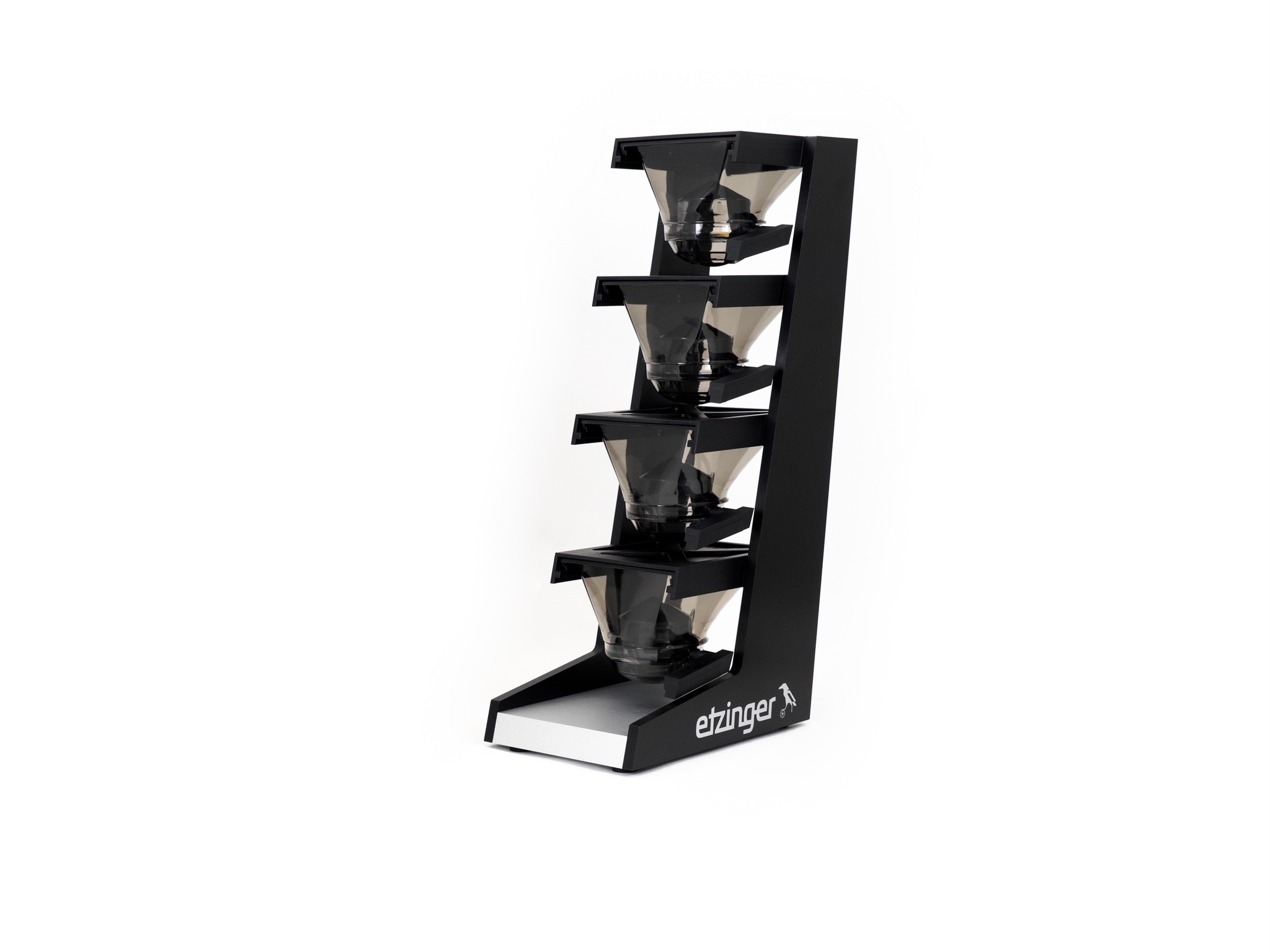 etzMAX etzFLEX-for4 Rack für 4 Mini Trichter - inkl. Mini-Bohnentrichter schwarz