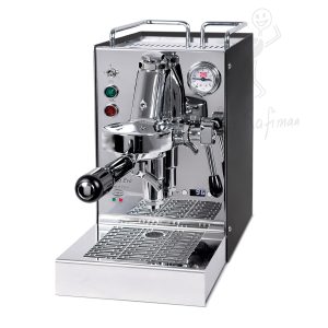 Quick Mill Carola PID schwarz/Inox mit 2 Siebträger + Tamper mit Holzgriff