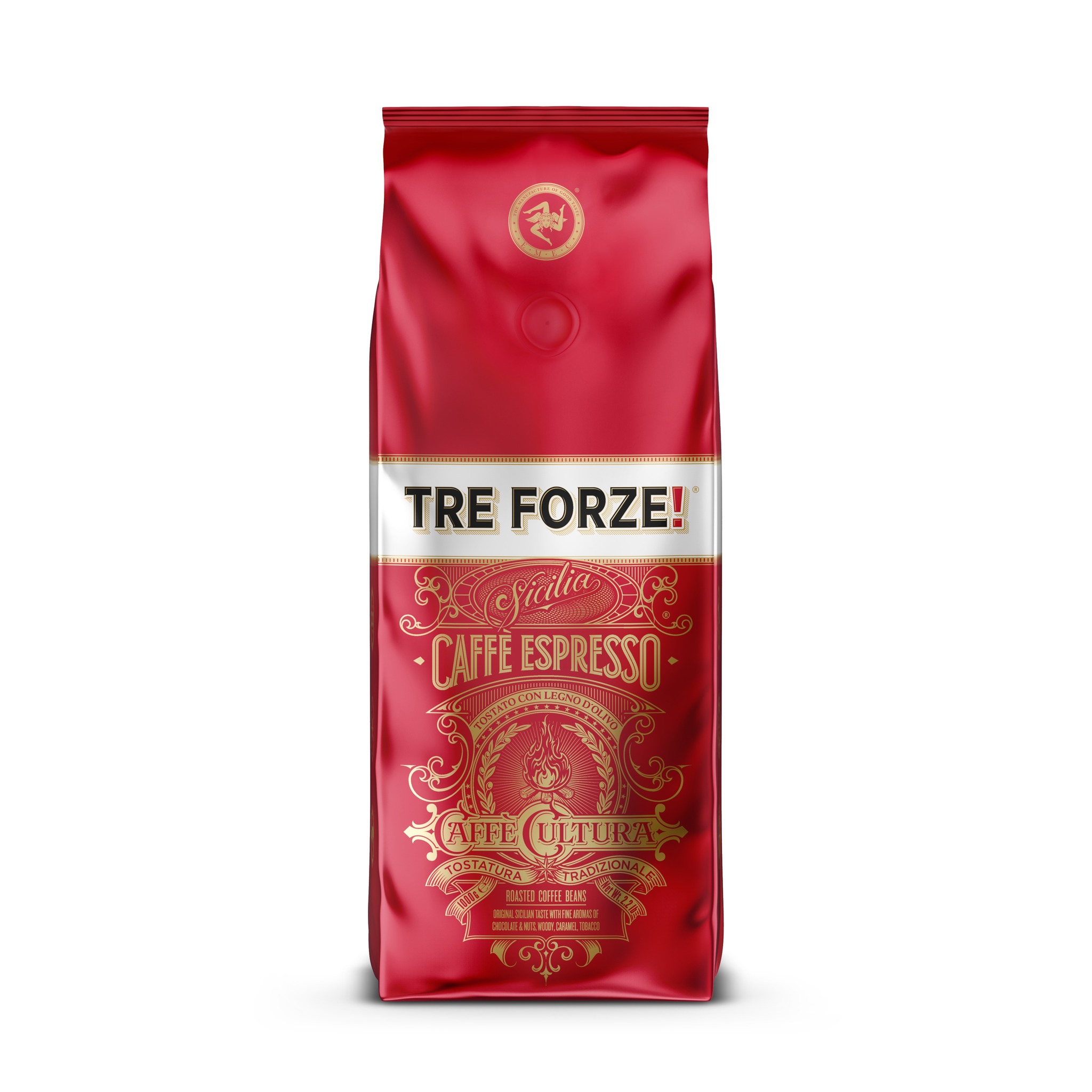 Tre Forze Bohnen Espresso kg NEUES DESIGN - Olivenholzröstung