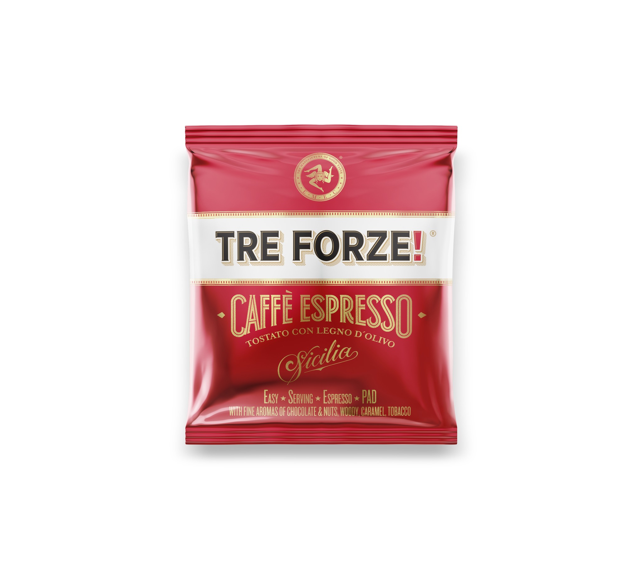 Tre Forze Portionen Espresso NEUES DESIGN - Olivenholzröstung
