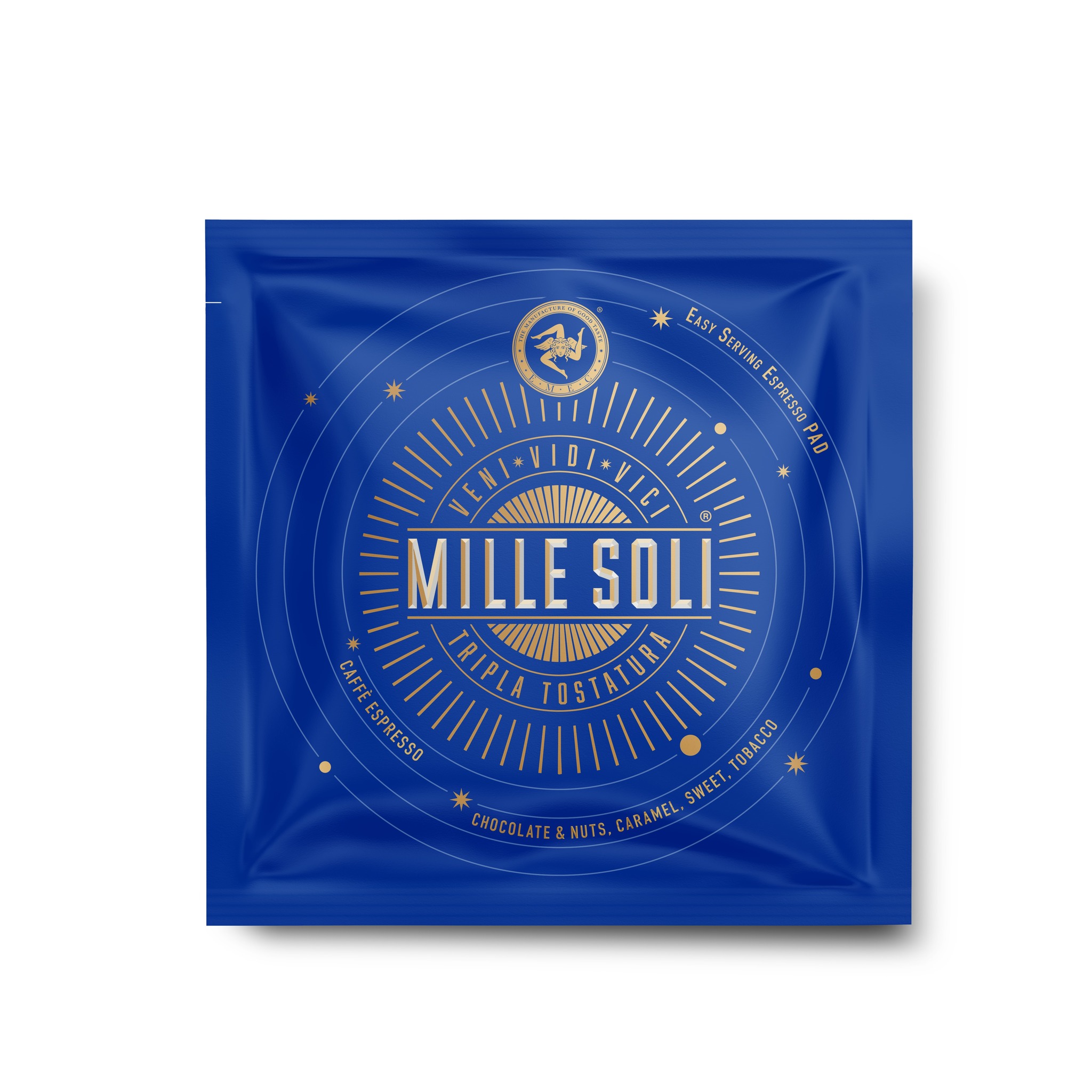 MilleSoli Portionen Caffè Espresso NEUES DESIGN - Dreifachröstung (blau)