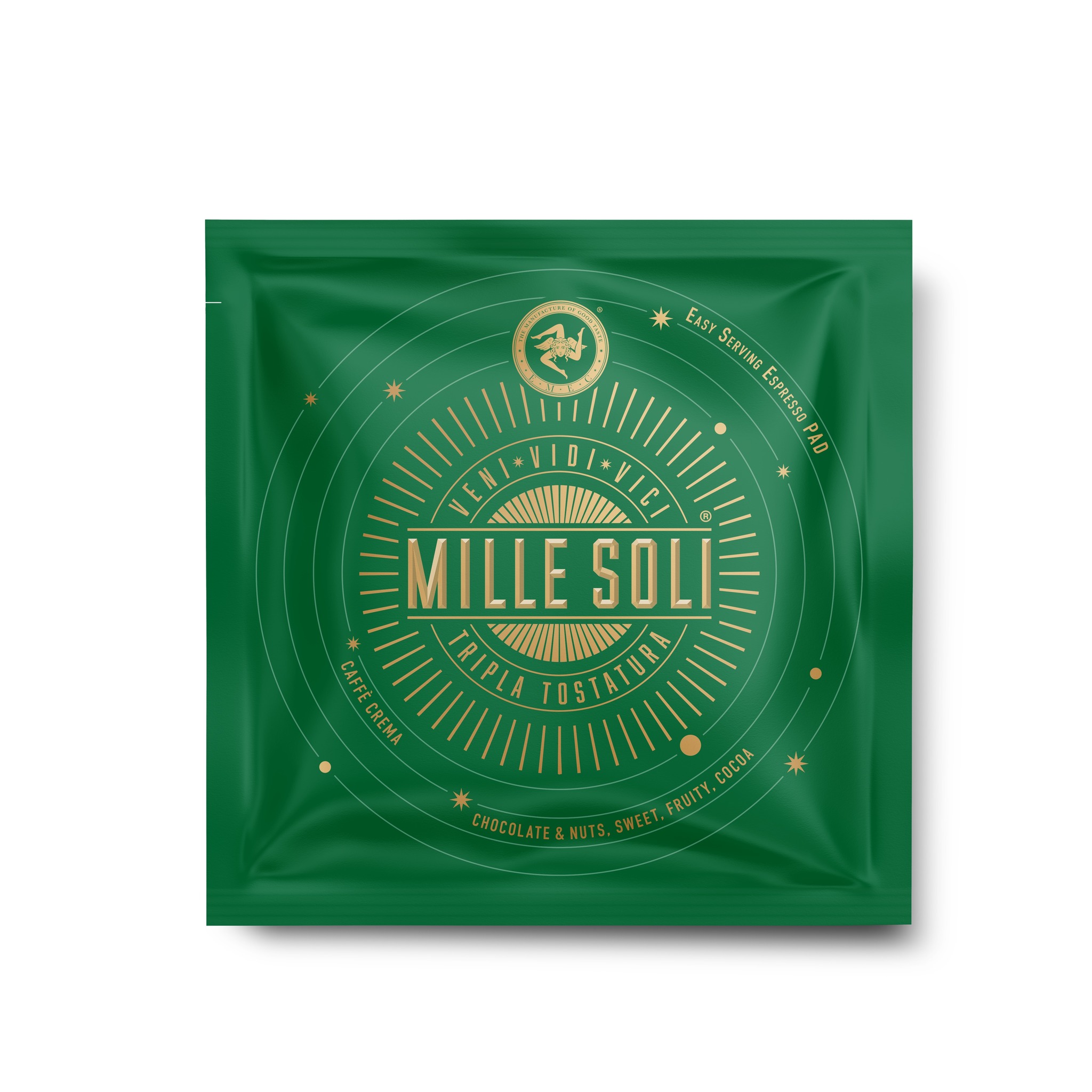 MilleSoli Portionen Caffè Crema NEUES DESIGN - Dreifachröstung (grün)